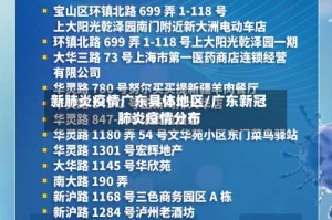 新肺炎疫情广东具体地区/广东新冠肺炎疫情分布