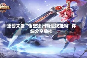 重磅来袭“悟空德州有透视挂吗”详细分享装挂