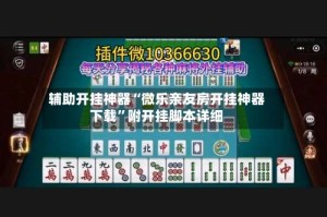 辅助开挂神器“微乐亲友房开挂神器下载”附开挂脚本详细