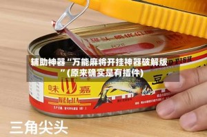 辅助神器“万能麻将开挂神器破解版”(原来确实是有插件)