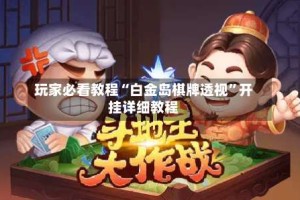 玩家必看教程“白金岛棋牌透视”开挂详细教程