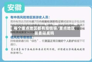每个重点地区都有疫情嘛/重点地区需要隔离吗