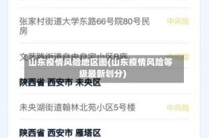 山东疫情风险地区图(山东疫情风险等级最新划分)