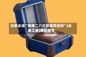 玩家必读“麦穗二八杠到底有挂吗”(必备工具)辅助教学