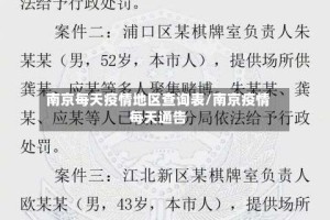 南京每天疫情地区查询表/南京疫情每天通告