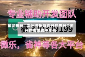 辅助神器“贵州微乐麻将开挂神器”附开挂脚本详细步骤