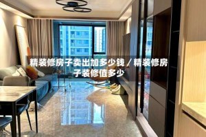 精装修房子卖出加多少钱／精装修房子装修值多少