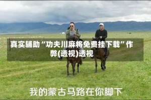 真实辅助“功夫川麻将免费挂下载”作弊(透视)透视