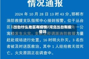 丛台什么地区有疫情/河北丛台有疫情吗