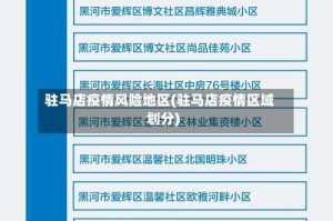 驻马店疫情风险地区(驻马店疫情区域划分)