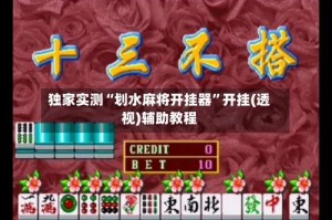 独家实测“划水麻将开挂器”开挂(透视)辅助教程