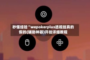 秒懂经验“wepokerplus透视挂真的假的(辅助神器)开挂详细教程