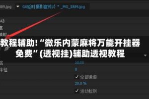 教程辅助!“微乐内蒙麻将万能开挂器免费”(透视挂)辅助透视教程