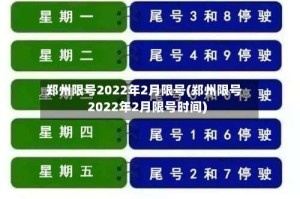郑州限号2022年2月限号(郑州限号2022年2月限号时间)