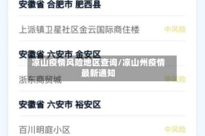 凉山疫情风险地区查询/凉山州疫情最新通知