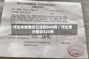 河北本地确诊已达到800例／河北累计确诊523例