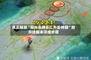 真实辅助“阳光岛牌乐汇外卦神器”附开挂脚本详细步骤