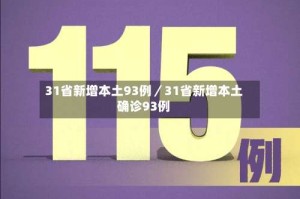 31省新增本土93例／31省新增本土确诊93例