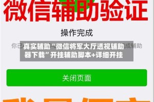真实辅助“微信将军大厅透视辅助器下载”开挂辅助脚本+详细开挂