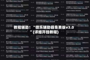 教程辅助！“微乐辅助器免费版v3.0”(详细开挂教程)