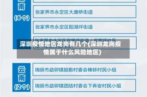 深圳疫情地区龙岗有几个(深圳龙岗疫情属于什么风险地区)