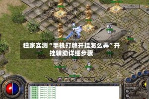 独家实测“手机打牌开挂怎么弄”开挂辅助详细步骤