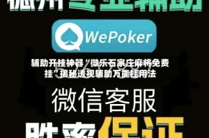 辅助开挂神器“微乐石家庄麻将免费挂”揭秘透视辅助万能挂用法