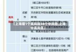 【上海增1个高风险38个中风险,上海中高风区】