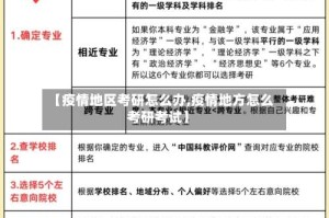 【疫情地区考研怎么办,疫情地方怎么考研考试】