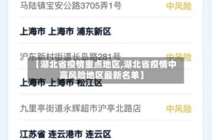 【湖北省疫情重点地区,湖北省疫情中高风险地区最新名单】