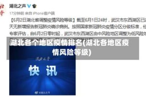 湖北各个地区疫情排名(湖北各地区疫情风险等级)