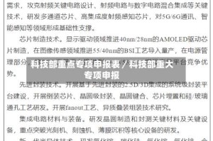 科技部重点专项申报表／科技部重大专项申报