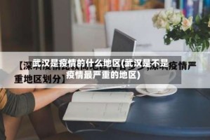 武汉是疫情的什么地区(武汉是不是疫情最严重的地区)