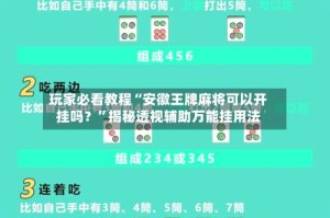玩家必看教程“安徽王牌麻将可以开挂吗？”揭秘透视辅助万能挂用法