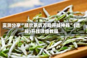 实测分享“顺欣茶坊万能开挂神器”(透视)开挂详细教程