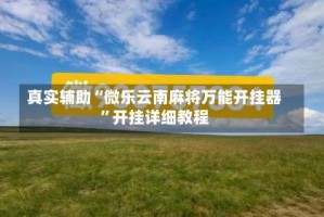 真实辅助“微乐云南麻将万能开挂器”开挂详细教程