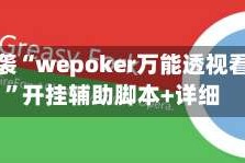 重磅来袭“wepoker万能透视看牌器”开挂辅助脚本+详细