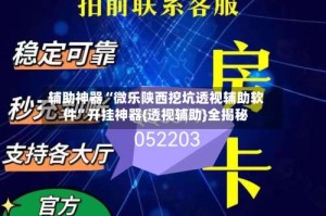 辅助神器“微乐陕西挖坑透视辅助软件”开挂神器{透视辅助}全揭秘