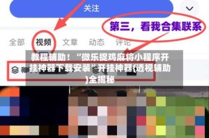 教程辅助！“微乐捉鸡麻将小程序开挂神器下载安装”开挂神器{透视辅助}全揭秘