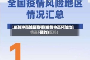 疫情中高地区指哪(疫情中高风险地区的)