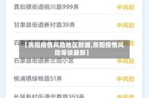 【贵阳疫情风险地区数据,贵阳疫情风险等级最新】