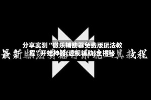 分享实测“微乐辅助器免费版玩法教程”开挂神器{透视辅助}全揭秘