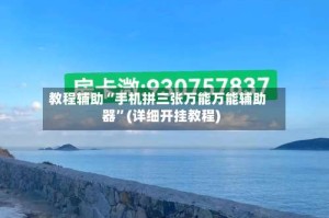 教程辅助“手机拼三张万能万能辅助器”(详细开挂教程)