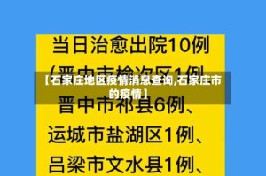 【石家庄地区疫情消息查询,石家庄市的疫情】