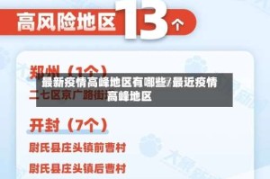 最新疫情高峰地区有哪些/最近疫情高峰地区