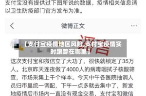 【支付宝疫情地区风险,支付宝疫情实时跟踪在哪里】
