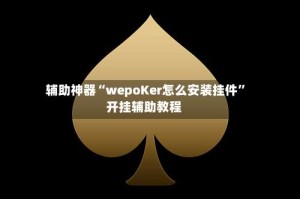 辅助神器“wepoKer怎么安装挂件”开挂辅助教程