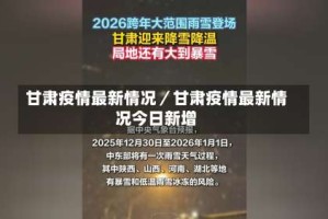 甘肃疫情最新情况／甘肃疫情最新情况今日新增