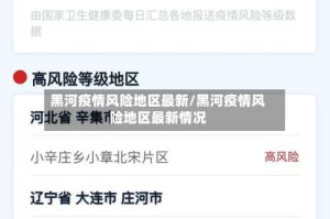 黑河疫情风险地区最新/黑河疫情风险地区最新情况