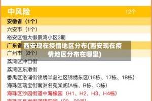 西安现在疫情地区分布(西安现在疫情地区分布在哪里)